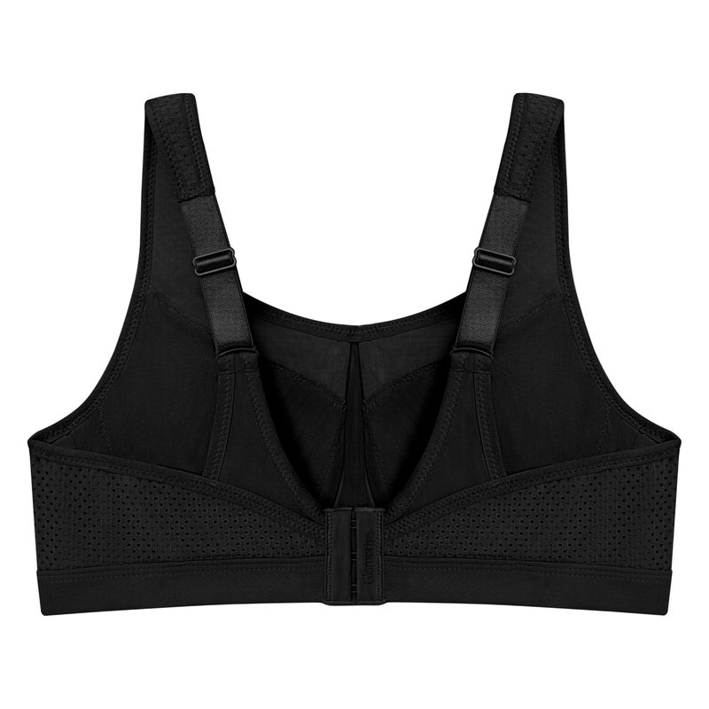 Glamorise Full Figure Plus Size High Impact Wonderwire Sports Bra Underwire #9066 Black - Image 4